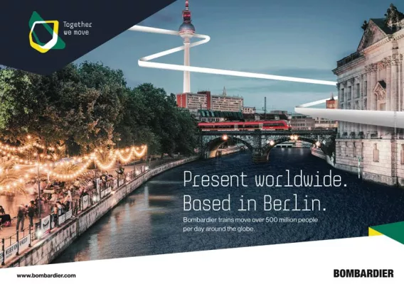 Bild: #mitunsnachwoanders – CB.e unterstreicht Regionalität der globalen Marke Bombardier