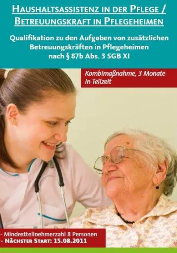 Bild: IB e.V. bietet Kombi-Weiterbildung „Betreuungskraft in Pflegeheimen/Haushaltsassistenz in der Pflege“