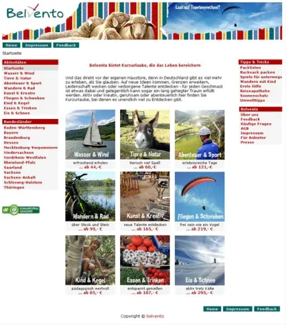 Bild: Belvento.de – das Portal für besondere Kurzurlaube öffnet seine Pforten