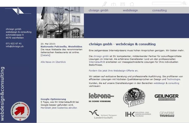 Bild: Professioneller Internetauftritt mit CMS in der Ostschweiz