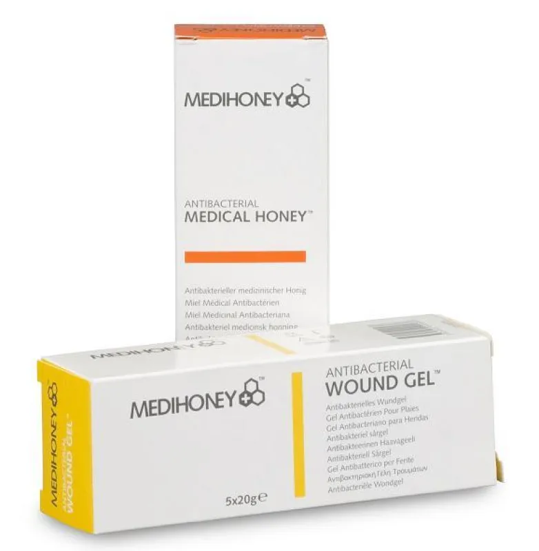 Medihoney Antibakterieller Medizinischer Honig und Medihoney Antibakterielles Wundgel