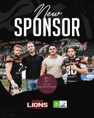 Bild: RecruitVision wird offizieller Sponsor der New Yorker Lions Braunschweig