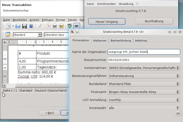 Open-Source-Buchhaltung Gnuaccounting erscheint in Version 0.7.8 Bild: Open-Source-Buchhaltung Gnuaccounting erscheint in Version 0.7.8
