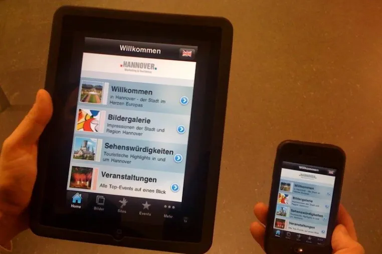Hannover App goes iPad Bild: Hannover App goes iPad