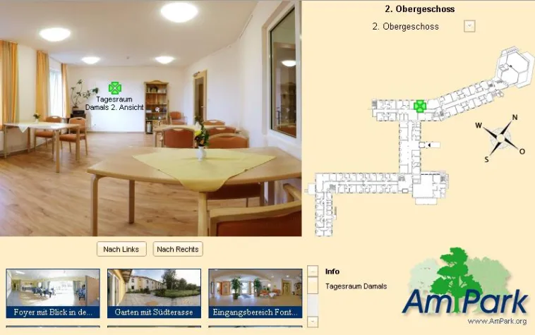 Seniorenwohnanlage stattet Webseite mit virtuellem 360 Grad Rundgang aus Bild: Seniorenwohnanlage stattet Webseite mit virtuellem 360 Grad Rundgang aus