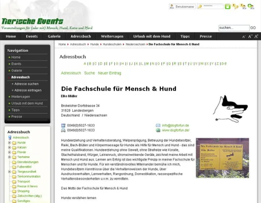 Bild: Firmen- bzw. Vereinsbeschreibung im Adressbuch ist ab sofort kostenfrei