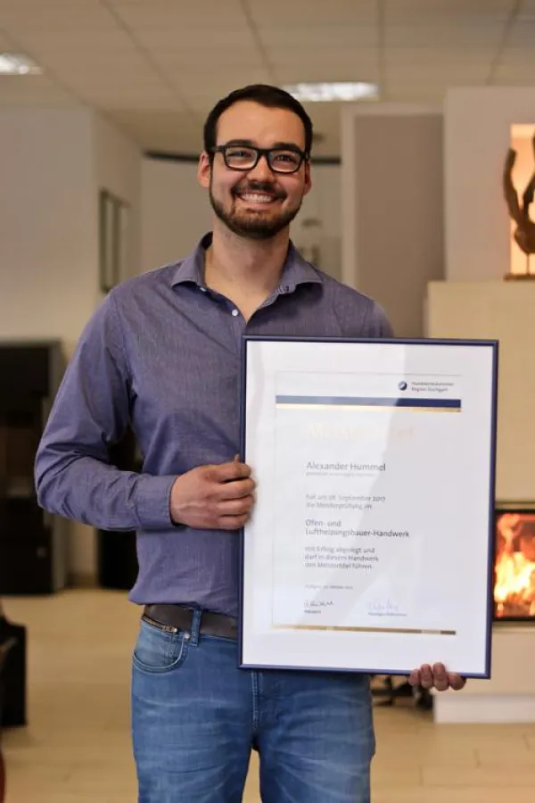 Meistertitel für drittbesten Ofenbauer Europas - Alexander Hummel Ensslin Kachelofenbau GmbH