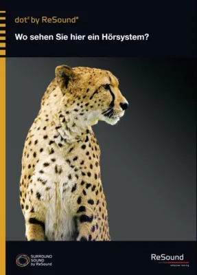 Bild: Mikro-Hörsystem verschwindet im Gepardenfell: ReSound startet Kampagne mit der schnellsten Raubkatze der Welt