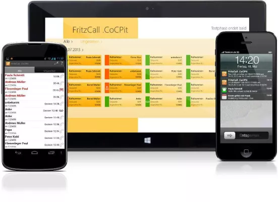 FritzCall .CoCPit – Festnetz-Anrufe zeitnah auf mobilen Endgeräten signalisieren Bild: FritzCall .CoCPit – Festnetz-Anrufe zeitnah auf mobilen Endgeräten signalisieren