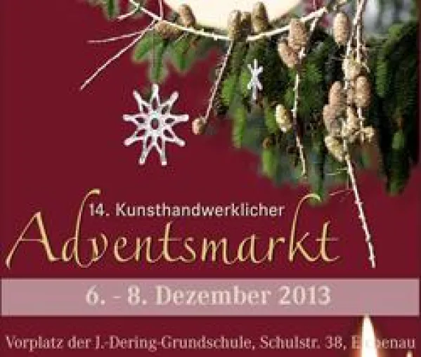Vom 6. bis 8. Dez.: 14. Kunsthandwerklicher Adventsmarkt in Eichenau Bild: Vom 6. bis 8. Dez.: 14. Kunsthandwerklicher Adventsmarkt in Eichenau