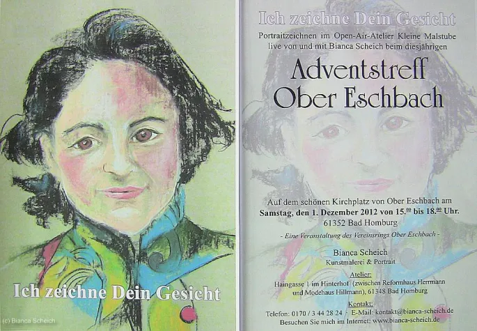 Bild: "Ich zeichne Dein Gesicht 2012" Adventstreff Ober Eschbach/Bad Homburg