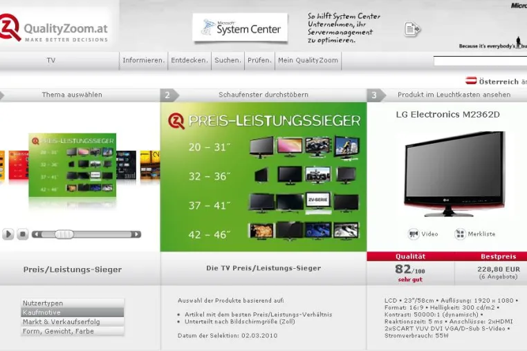Bild: CURE Usability Projekt: Die benutzbarste Suche nach Unterhaltungselektronik