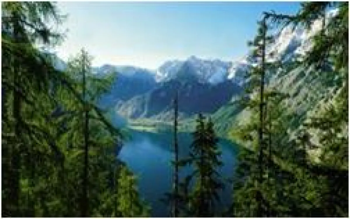 Gesunde Höhenluft: Blick auf den Königssee, Nationalpark Berchtesgaden