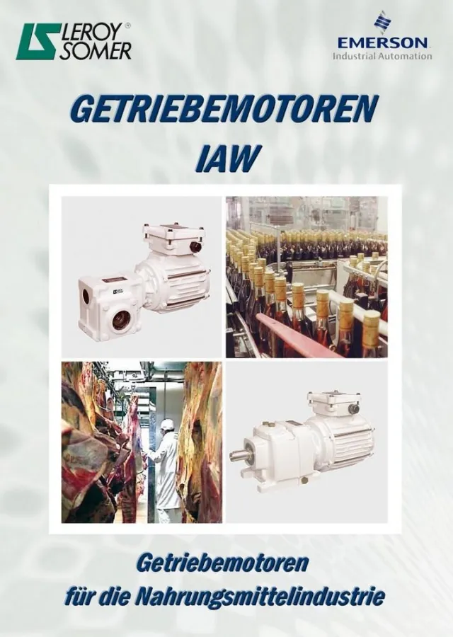 GETRIEBEMOTOREN IAW: Getriebemotoren für die Nahrungsmittelindustrie von LEROY SOMER: