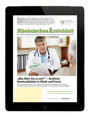 Rheinisches Ärzteblatt ab sofort auf dem iPad lesen Bild: Rheinisches Ärzteblatt ab sofort auf dem iPad lesen