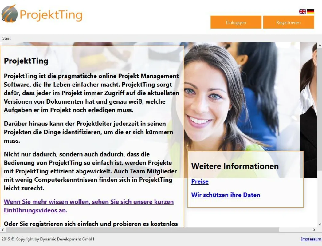 ProjektTing Startseite