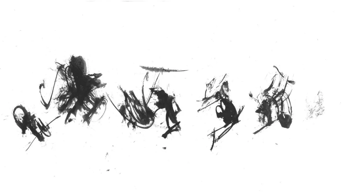 Abbildung: Michael Wirkner: O. T., 1999, Pinsel/Tusche