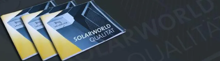 Solarworld wirbt jetzt in Modulgröße Bild: Solarworld wirbt jetzt in Modulgröße