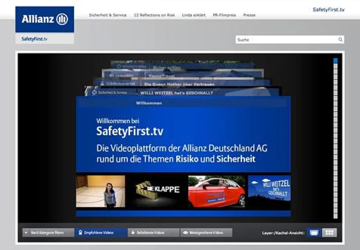 SafetyFirst.tv: Das neue Videoportal der Allianz Deutschland AG
