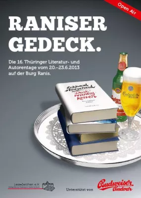 „Raniser Gedeck“ – Budweiser Budvar auf den 16. Literatur- und Autorentagen 2013 Bild: „Raniser Gedeck“ – Budweiser Budvar auf den 16. Literatur- und Autorentagen 2013