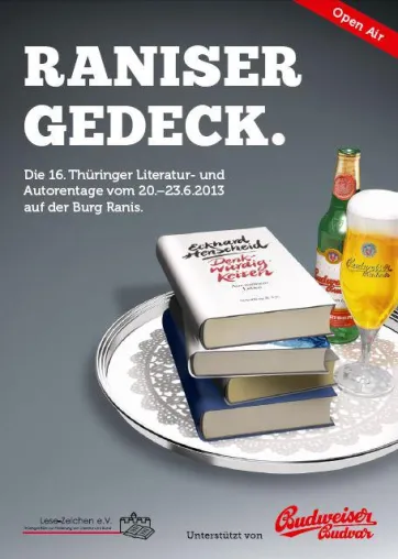 Bild: „Raniser Gedeck“ – Budweiser Budvar auf den 16. Literatur- und Autorentagen 2013
