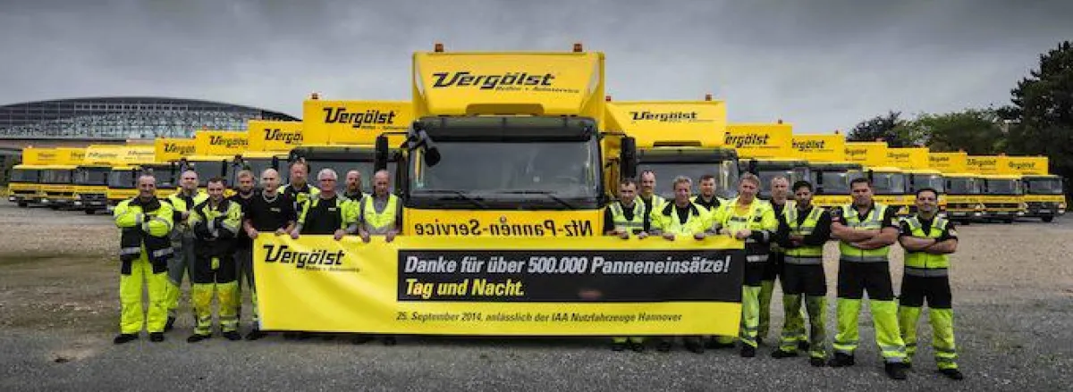 Vergöst feierte am Rande der NFZ-IAA 500.000 erfolgreichen Lkw-Pannenhilfen