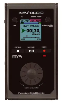 Bild: Der tragbare Digital-Rekorder M3 von iKEY AUDIO macht in jeder Aufnahme-Situation eine gute Figur
