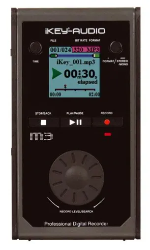 Bild: Der tragbare Digital-Rekorder M3 von iKEY AUDIO macht in jeder Aufnahme-Situation eine gute Figur