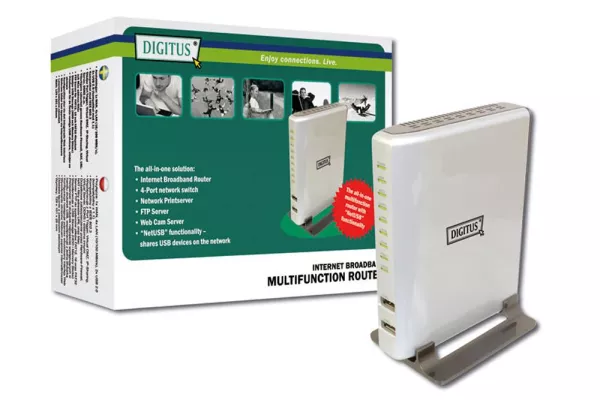 Fünf Geräte in einem – der Multifunktionsrouter von DIGITUS Bild: Fünf Geräte in einem – der Multifunktionsrouter von DIGITUS