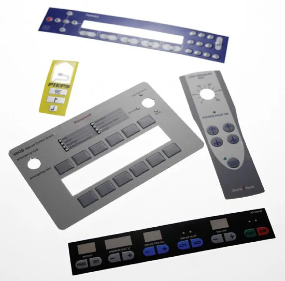 Häusermann bietet kundenspezifische Folientastaturen mit diversen Prägevarianten und Aufbauten