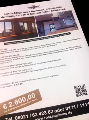 Bild: Innovativer Mehrwert durch QR-Codes ab sofort in allen ROCKSTAR Immobilien Exposés