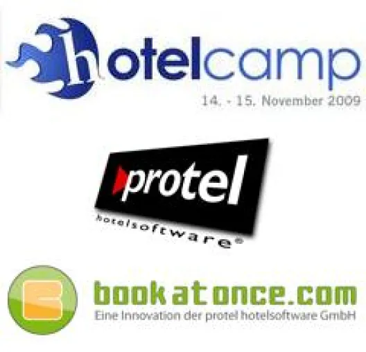 protel und bookatonce als Hauptsponsoren beim "Hotelcamp 2009" Bild: protel und bookatonce als Hauptsponsoren beim "Hotelcamp 2009"