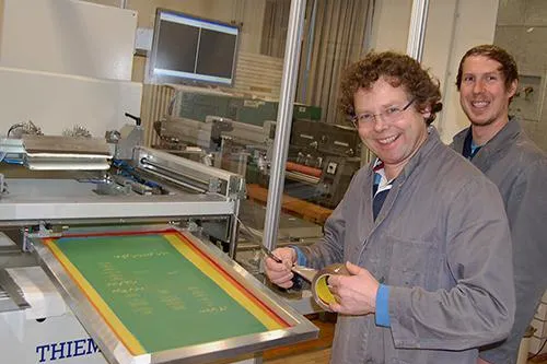 Bild: Auf der Höhe seiner Zeit: Das Siebdrucklabor der Hochschule München