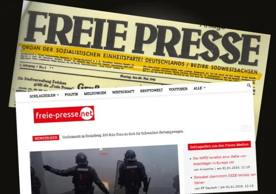 Bild: Gerichtstermin: Freie Presse Net vs Freie Presse (SED) - Angriff auf die Meinungsfreiheit