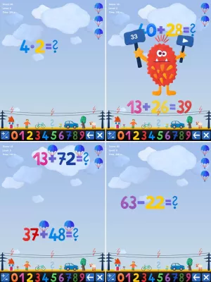 Bild: Mathe mit Fallschirm – Kopfrechnen mal anders - iPad App für Kinder, Schüler, Jugendliche und Eltern