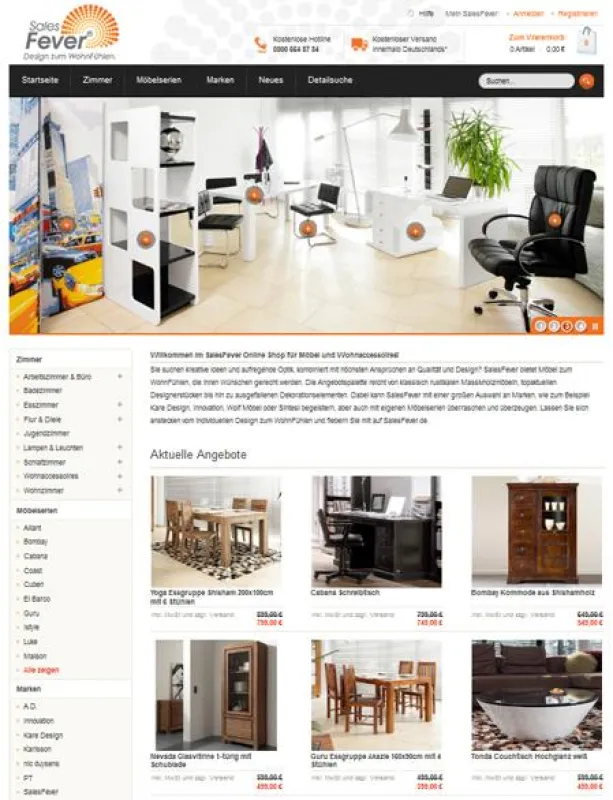 SalesFever.de - der Onlineshop für hochwertige Designer-Möbel zu günstigen Preisen