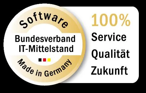 Bild: mdex Management Portal mit dem Gütesiegel "Software made in Germany" ausgezeichnet