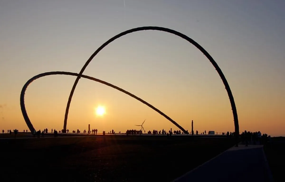 Beobachter am Observatorium auf Halde Hoheward. Platz 1 in Herten. Foto: Olaf Eybe, Essen