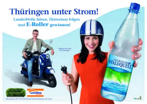 Bild: Thüringer Waldquell setzt „Thüringen unter Strom!“