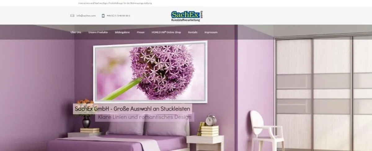 Neue Website für den Styropor Stuck Hersteller SachEx aus Sachsen (Sachex.com)