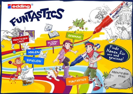 Funtastische Webwelt: edding bringt neue Kindermarke Funtastics ins Netz Bild: Funtastische Webwelt: edding bringt neue Kindermarke Funtastics ins Netz