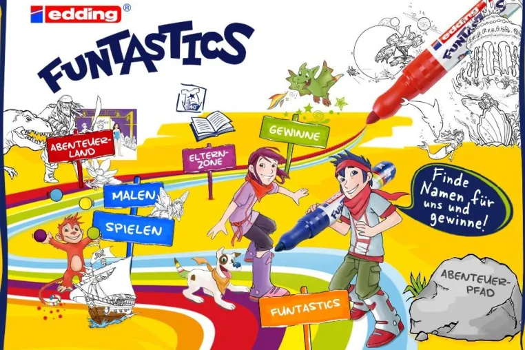 Bild: Funtastische Webwelt: edding bringt neue Kindermarke Funtastics ins Netz