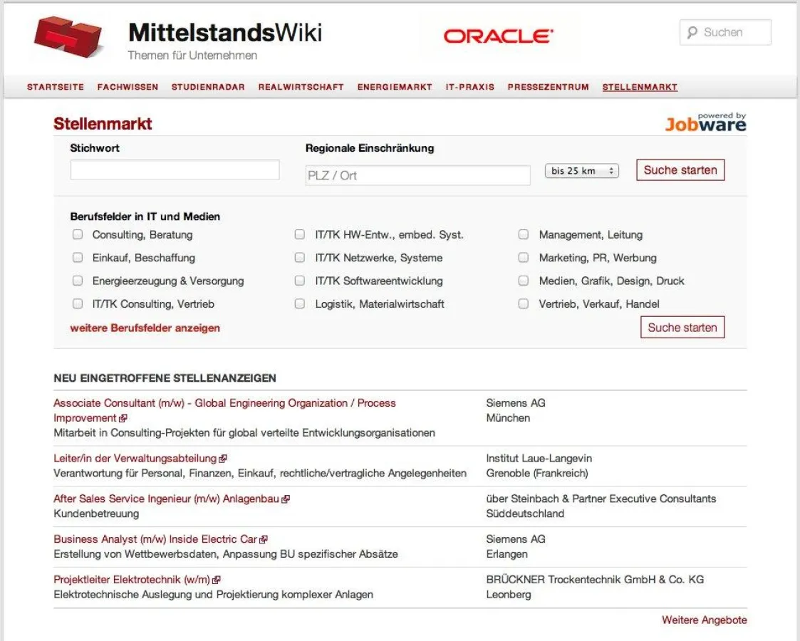 Der neue Stellenmarkt des MittelstandsWikis