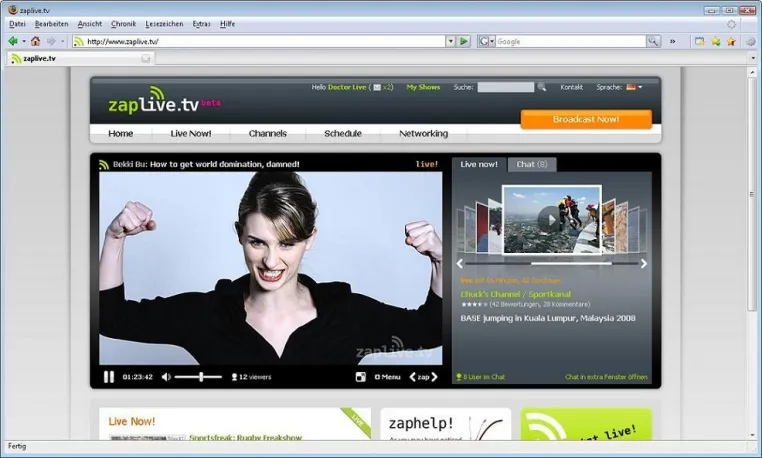 Bild: Zaplive Media GmbH startet mit zaplive.tv einzigartige Live-Streaming-Plattform