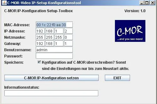 Bild: Neue Installationssoftware erleichtert Einrichtung von C-MOR Videoüberwachung