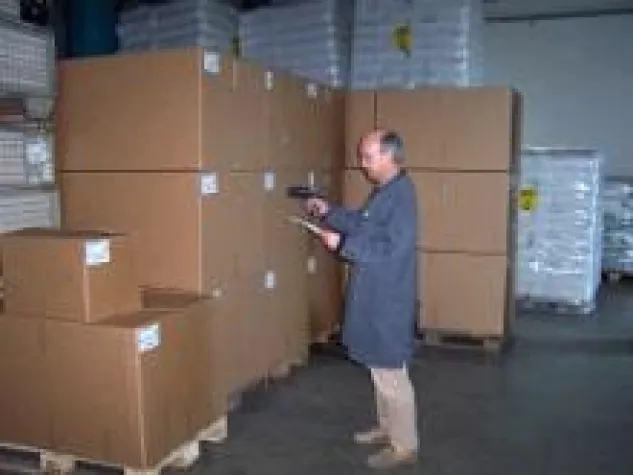 Bild: Touchscreen-Modul für den Wareneingang