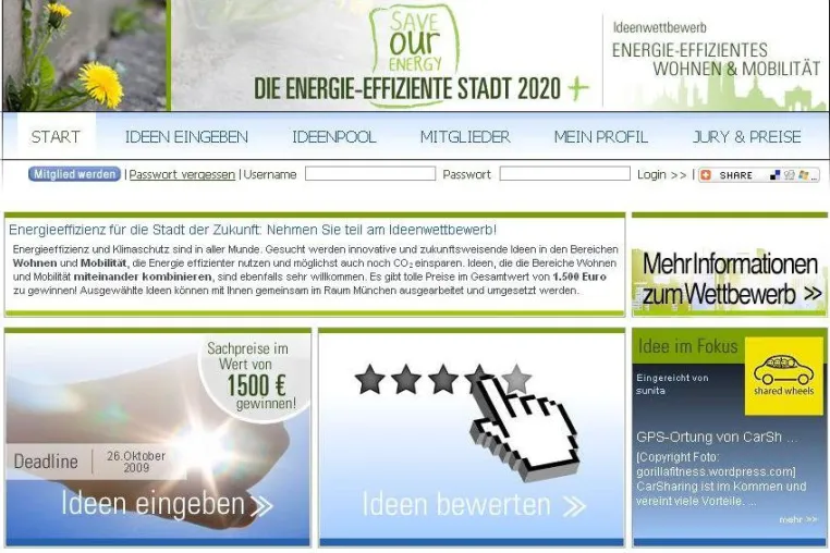 Bild: SAVE OUR ENERGY Ideenwettbewerb - Kreative Bürger gestalten die energie-effiziente Stadt der Zukunft