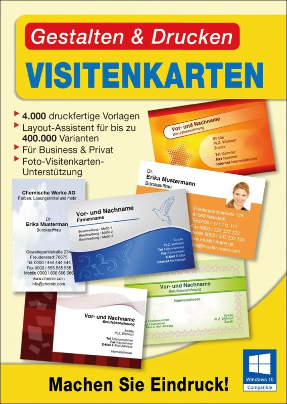 Die vier Gestalten & Drucken Softwarepakete lassen der Kreativität freien Lauf.