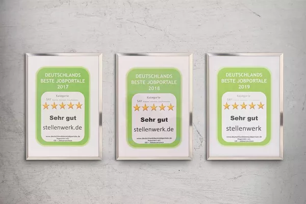 Bild: stellenwerk gehört zu „Deutschlands Besten“: Top-3-Platzierung bei „Deutschlands beste Jobportale 2019“