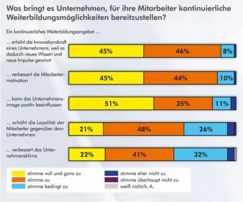 Bild: forsa-Studie 2010: Betriebliche Weiterbildung macht Unternehmen innovativ